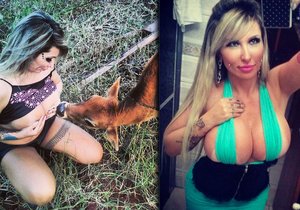 Modelka Sabrina Boing Boing (28) se snažila kojit telata, ta ale neměla zájem