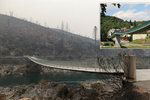 Lávka přes řeku Sacramento v Kalifornii na snímcích z roku 2018 po ničivém požáru nazvaném Camp Fire. Na jejím projektu se podílel Jiří Stráský, který je také autorem bývalé pražské lávky v Troji.