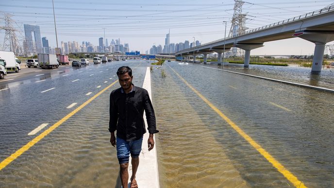 Záplavy v Dubaji. (18.4.2024)