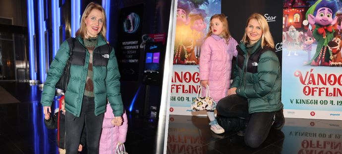 Děti Lucie Šafářové a Tomáše Plekance se na premiéře schovávaly za maminku.