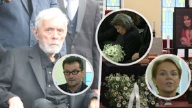 Nejsilnější okamžiky pohřbu Šafránkové (†68): Nemocný Abrhám, klečící sestra a trapas Vetchého! Havlová pobavila