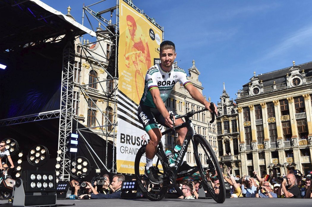 Peter Sagan při úvodním ceremoniálu před Tour de France 2019