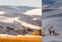 Počasí zešílelo, sníh zasypal Saharu: Potřetí za 40 let