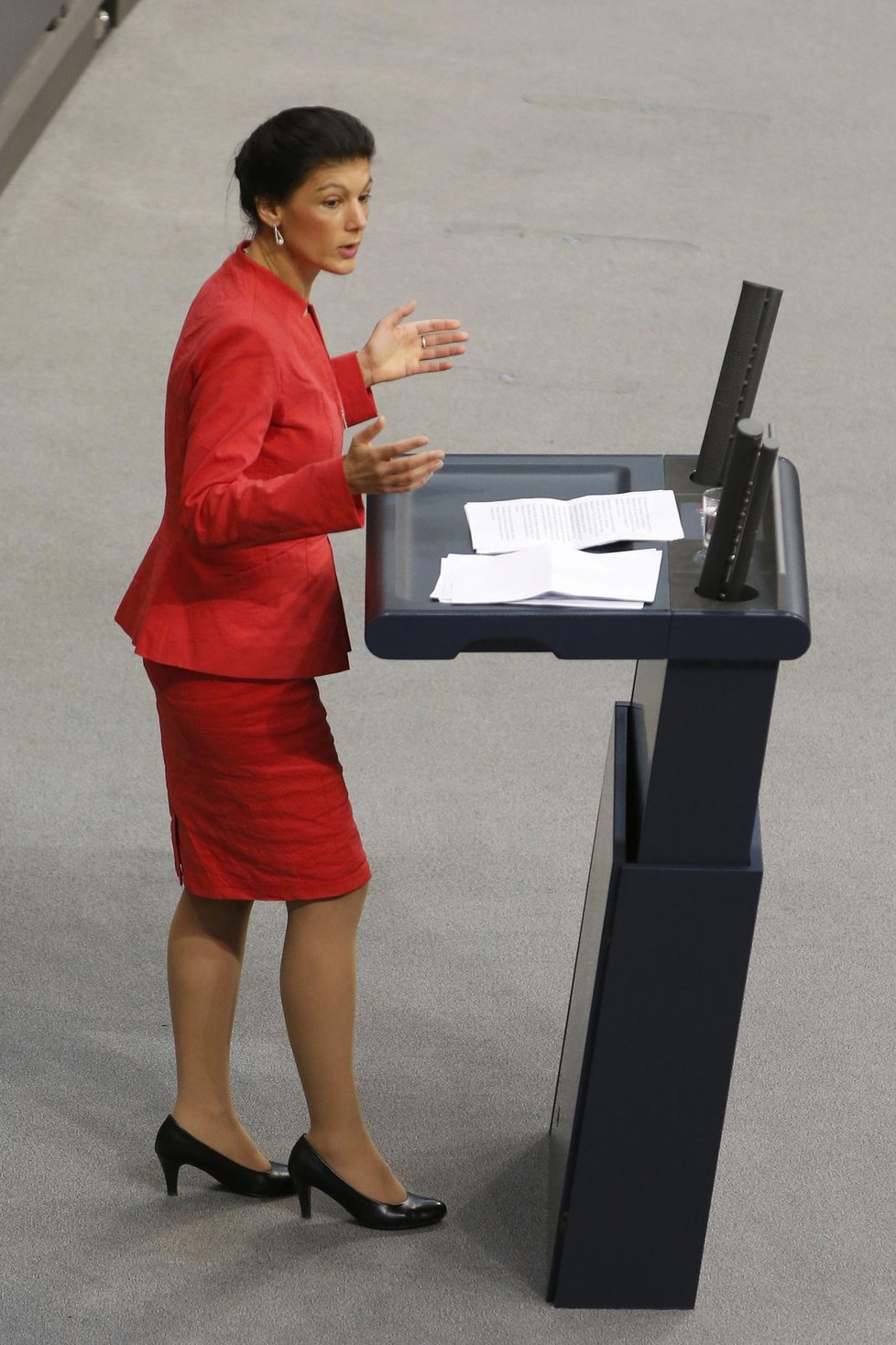 Sahra Wagenknechtová, předsedkyně strany Die Linke