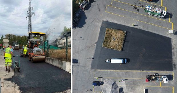 SAKO Brno testuje přidání různého množství odpadní škváry do silnic.