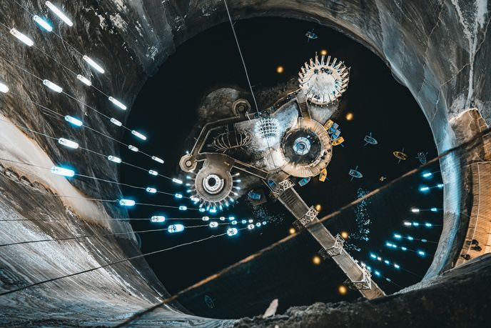 Toto není pohled do jiné galaxie, ale na zatopený důl Terezie. Toto není pohled do jiné galaxie, ale na zatopený důl Terezie.