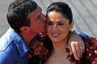 Mexická herečka Salma Hayek a španělský herec Antonio Banderas představili před začátkem 64. filmového festivalu v Cannes nejnovější film Kocour v botách.