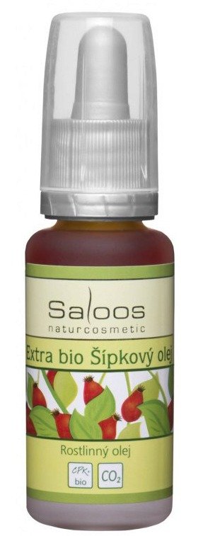 Bio šípkový olej Saloos, 150 Kč (20 ml). Koupíte na www.folly.cz.
