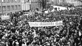 Demonstrace v Břeclavi.