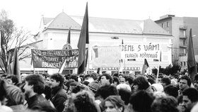 Demonstrace v Břeclavi.