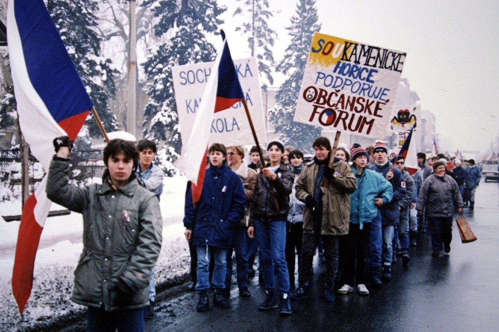 Demonstrace v Hořicích.