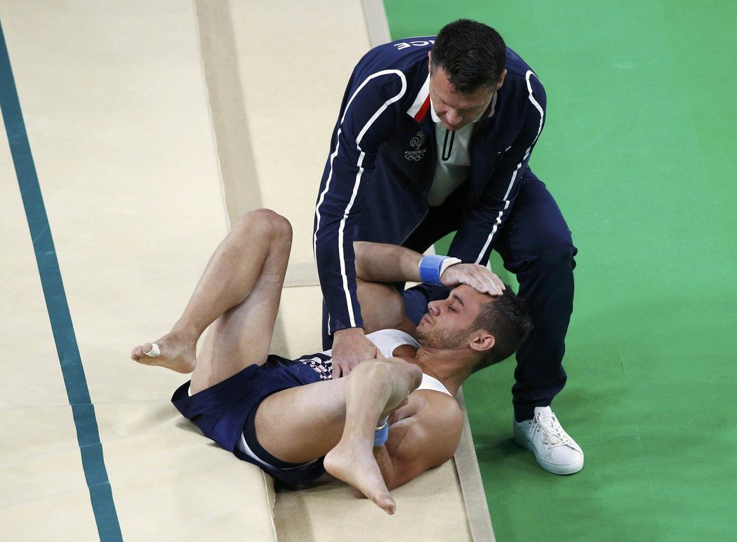 Děsivé zranění francouzského gymnasty