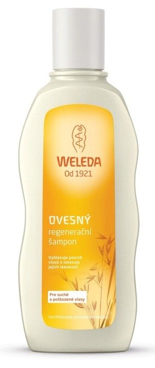 Ovesný regenerační šampon pro suché a poškozené vlasy Weleda, 249 Kč (190 ml). Koupíte na www.weleda.cz.