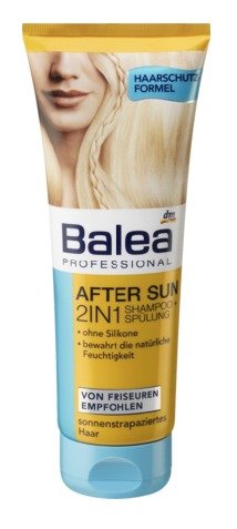 Balea Professional, šampon a balzám After Sun, 40 Kč (250 ml), koupíte v síti drogerií DM