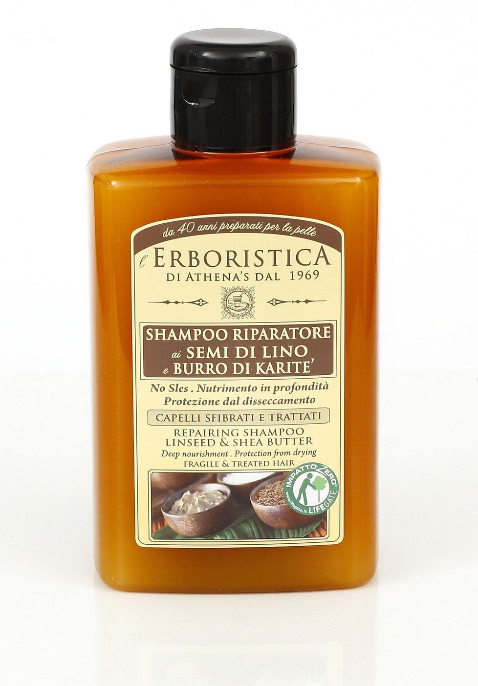 Regenerační šampon s lněným olejem, 195,- Kč, Erboristica