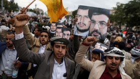 San&#39;á, Jemen: Pravidelná demonstrace za Palestince (18. 11. 2023)