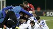 Fotbalisté San Marina slavili fanaticky gól v Litvě