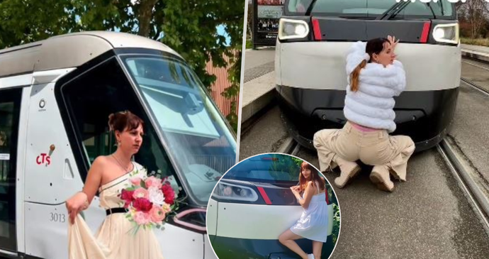Sandra se symbolicky vdala za tramvaj.