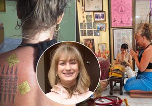 Sandra Pogodová se nechala v Thajsku tetovat