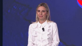 Sandra Tsoukernik v předvolební debatě CNN Prima News