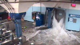 Zaplavené newyorské metro