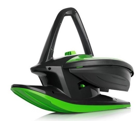 Skibob od firmy Plastkon Skidrifter připomíná žehličku