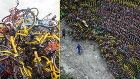 Hřbitov opuštěných kol: Na 30 tisíc bicyklů rezne na parkovišti, nikdo je nechce
