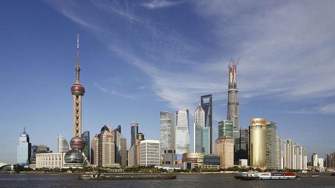 Šanghajská čtvrť Pchu-tung, centrum nové zóny volného obchodu