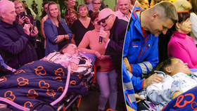 Nehybnou Alenku navštívil zpěvák Jiří Korn.