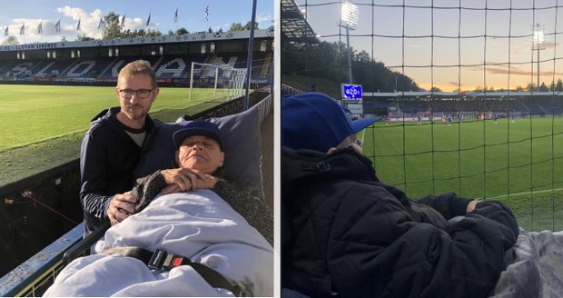 Splněný sen pro Jaroslava s mozkovou obrnou: Navštívil fotbalový zápas a dostal i podepsaný dres