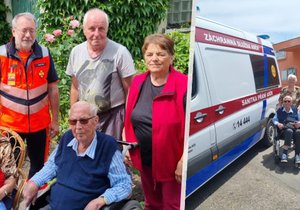 Veterán Zdeněk se díky Sanitce přání po sedmi letech setkal s milovanou sestrou