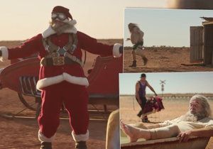Santa Claus v reklamě ztroskotá v poušti. Dočká se však dojemné pomoci místních