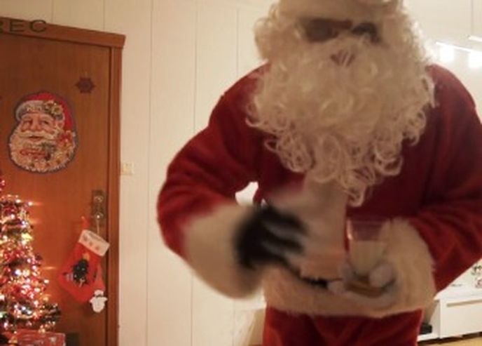 Santa Claus a skrytá kamera.