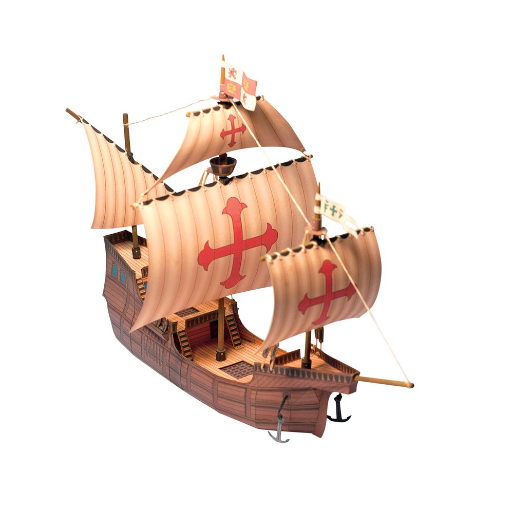 Papírový model lodi Santa Maria, se kterou Kryštof Kolumbus objevil Ameriku, najdete v časopisu ABC č. 13/2020