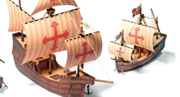 Santa Maria, Niňa a Pinta: Kolumbova flotila vystřihovánek je kompletní