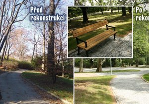 Park Santoška před a po rekonstrukci
