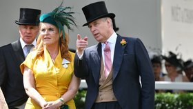 Fergie a Andrew na závodech Royal Ascot v roce 2019