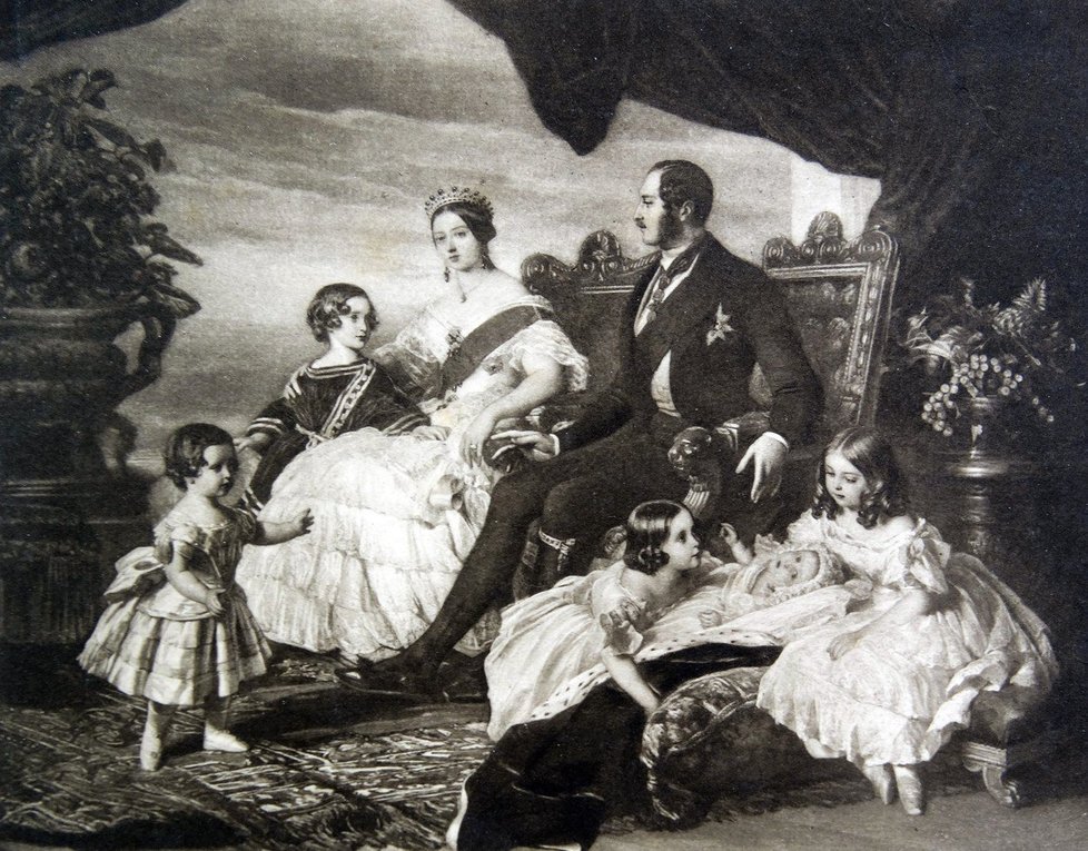 Královna Viktorie s manželem a dětmi
