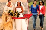 Sarah Hart se sestrou Amandou před 10 lety na společné svatbě a nyní, kdy má o 70 kilo méně.