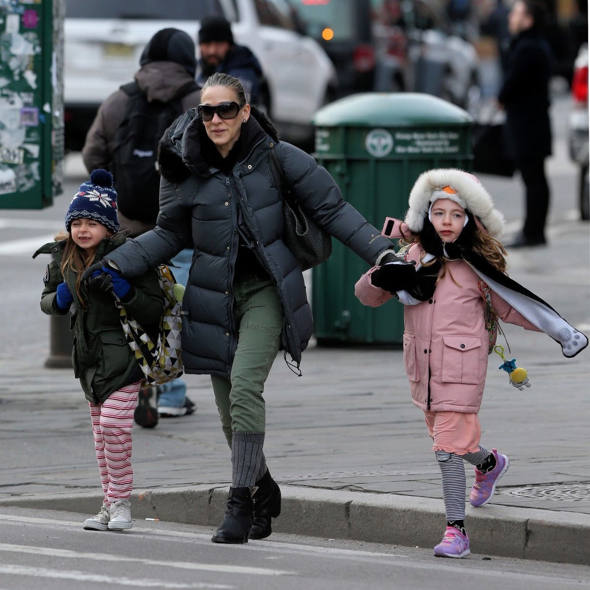Sarah Jessica Parker s dcerami letos v lednu