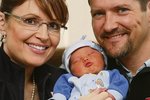 Palin s manželem a postiženým Trigem
