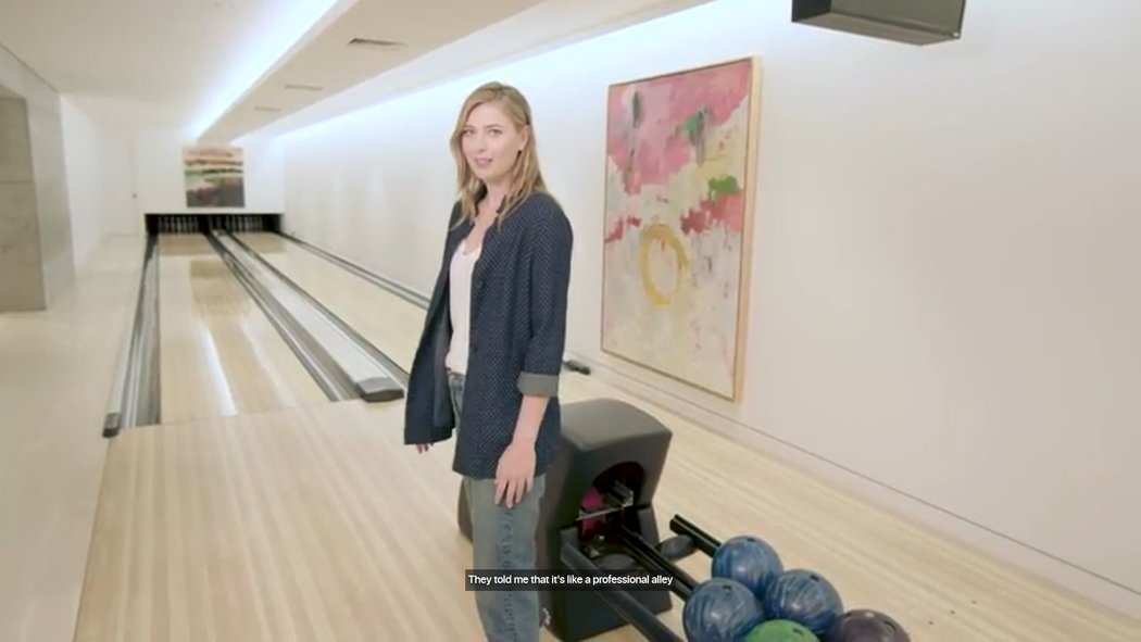 Maria má ve svém domě dokonce i bowlingové dráhy