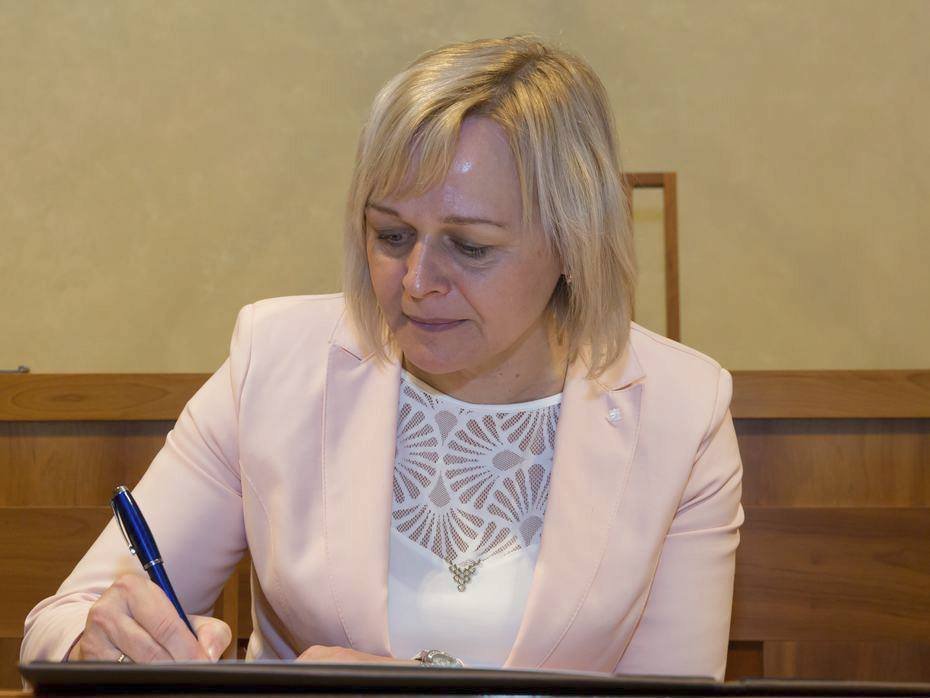 Šárka Jelínková (KDU-ČSL) krátce po složení senátorského slibu.