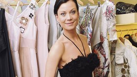 Šárka Ullrichová si vybrala dlouhé večerní šaty ze zimní společenské kolekce Beaty Rajské