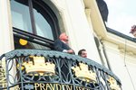 Premiér Sarkozymu ukázal Kramářovu vilu i výhled na Prahu