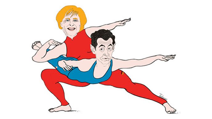 Sarkozy, Merkelová