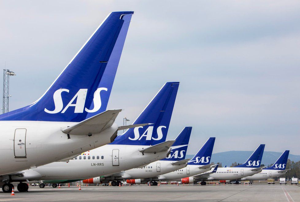 Stávka pilotů SAS před několika dny narušila i spojení Prahy s Oslem (27. 4. 2019)