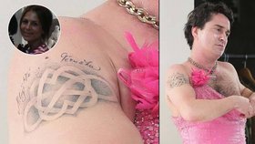 Saša Rašilov se pochlubil novým tetováním se jménem své milenky Věry Miťkové.