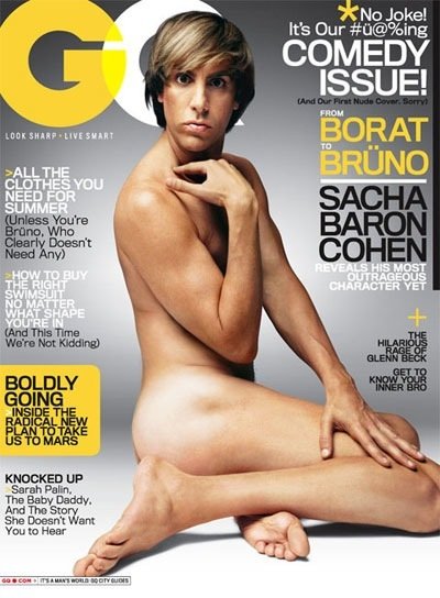 Sascha Baron Cohen na titulce magazínu GQ