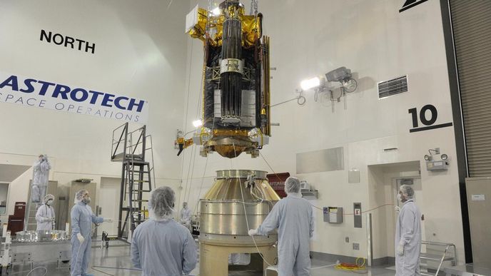 satelit SMAP při přípravě na start